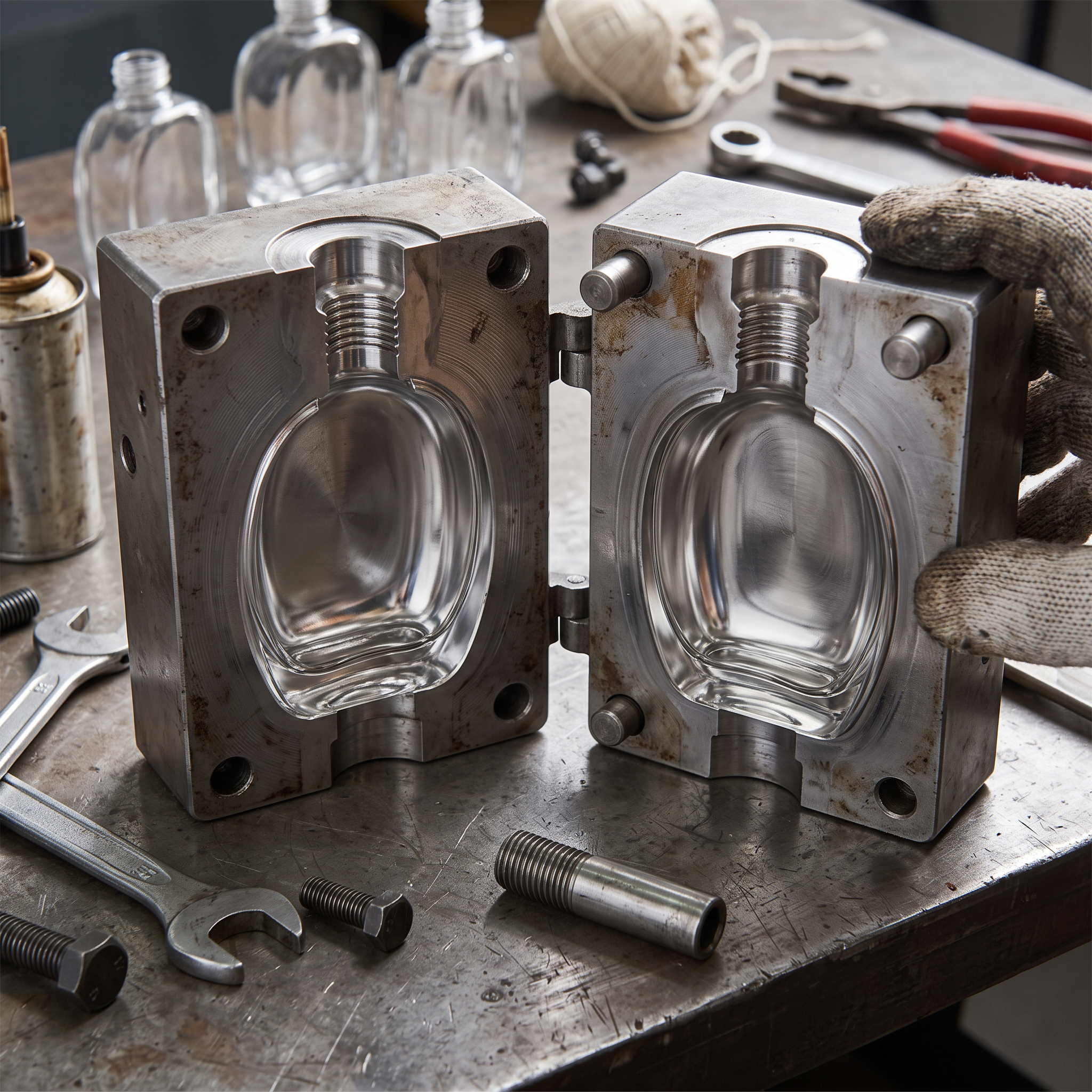 Custom glass perfume bottle mold development and precision tooling