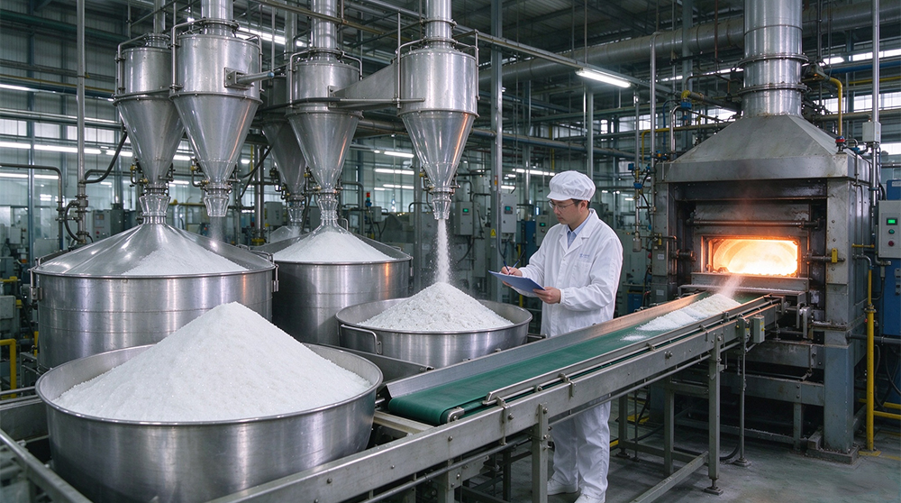 Glass bottle raw material processing